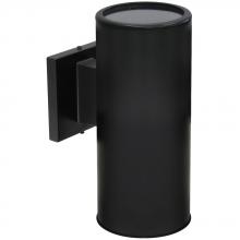  A1003R-BK - Avista Cylinder Outdoor Wall Sconce Black -Round 10"