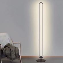  FL2203BK - U shape Floor Lamp, Aluminum + PMMA, Dimmable, Lumens : 2000 Size: 53" Color: 3500K Semi-Flush b