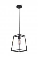  LIT3830BK+MC - 8.5" Mini Pendant in black finish with replaceable socket rings in Black, Chrome and Gold
