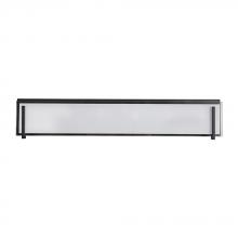  LIT4826BK-OP - 36" 6X40WG9 Vanity Light in Black finish with white opal glass : Dimensions L35.8W3"H5.8"