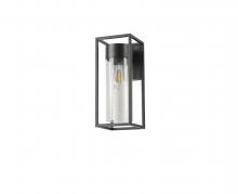  LIT72188BK-SD - 13" Aluminium + Iron Die cast 1x60w Wall Light With inner Seeded glass, Dimension W =5" E=6.