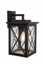  LIT73188BK-CL - 13.5" Aluminium die casting E26 Outdoor Wall Lighting 2*60W Black with Clear glass