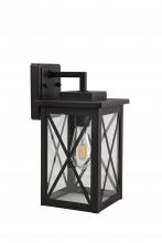  LIT73190BK-CL - 15" Aluminium die casting E26 Outdoor Wall Lighting 2*60W Black with Clear glass