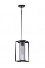  LIT7729BK-CR - 5.5", 1x60W, E26 Pendant in black finish with Crackled glass Suitable for Indoor / outdoor
