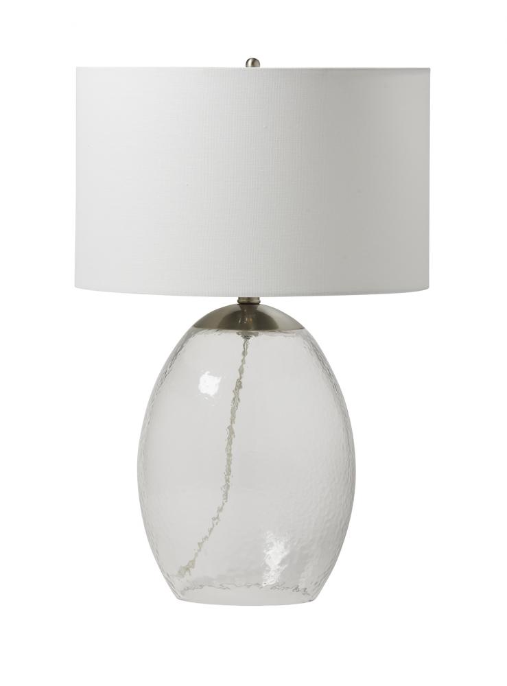 Bl43ltx Clear Glass And Bnk Metal Base, Large Clear Glass Base Table Lamp