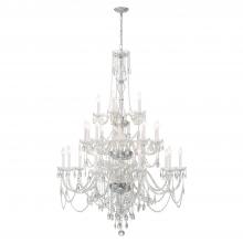  1156-CH-CL-MWP - Traditional Crystal 25 Light Hand Cut Crystal Polished Chrome Chandelier