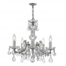  4376-CH-CL-MWP - Maria Theresa 5 Light Hand Cut Crystal Polished Chrome Chandelier