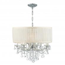  4489-CH-SAW-CLM - Brentwood 12 Light Drum Shade Polished Chrome Chandelier