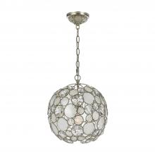  527-SA - Palla 1 Light Antique Silver Sphere Pendant
