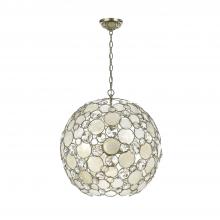  529-SA - Palla 6 Light Antique Silver Sphere Chandelier