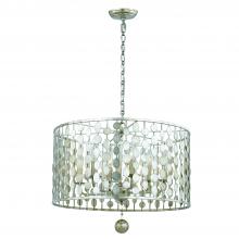  546-SA - Layla 6 Light Antique Silver Chandelier