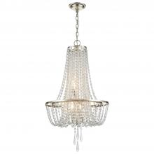  ARC-1907-SA-CL-MWP - Arcadia 4 Light Antique Silver Chandelier