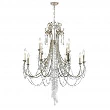  ARC-1909-SA-CL-MWP - Arcadia 12 Light Antique Silver Chandelier
