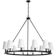  CLB-5212C-MB-790 - 12LT Incandescent Chandelier, MB w/ WH Shades