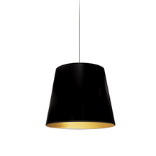  OD-S-698 - 1LT Oversized Drum Pendant, Small - Blk/Gld