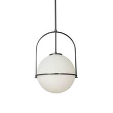  PAO-121P-MB - 1LT Incandescent Pendant, MB with WH Opal Glass