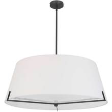  PST-324P-MB-WH - 4 LT Incandescent Pendant, MB w/ WH fabric shade