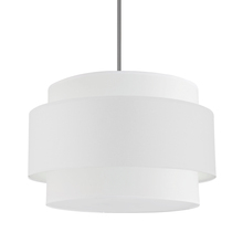  PYA-224C-PC-WH - 4LT Incandescent Chandelier, PC w/ WH Shade