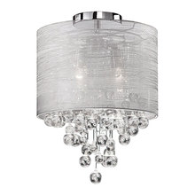  TAH-122FH-PC - 2LT Incan Crystal Flush-Mount P Chrome Silver