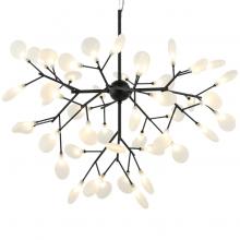  C69836MB - 36 LT 36" "Hyrangea Bloom" Matte Black Chandelier G4