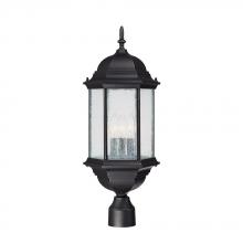  9837BK - 3 Light Outdoor Post Lantern