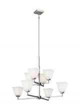  3113708-962 - Ellis Harper classic 8-light indoor dimmable ceiling chandelier pendant light in brushed nickel silv