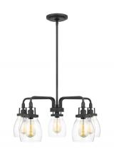  3114505-112 - Belton transitional 5-light indoor dimmable ceiling chandelier pendant light in midnight black finis
