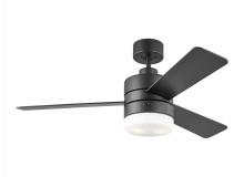  3ERAR44MBKD - Era 44" Dimmable LED Indoor/Outdoor Midnight Black Ceiling Fan with Light Kit, Remote Control an