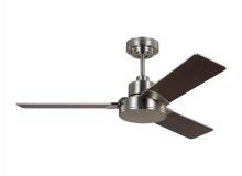  3JVR44BS - Jovie 44" Indoor/Outdoor Brushed Steel Ceiling Fan with Wall Control and Manual Reversible Motor