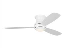  3OBSHR52RZWD - Orbis 52 Inch Indoor/Outdoor Integrated LED Dimmable Hugger Ceiling Fan