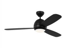  3OBSR52MBKD - Orbis 52 Inch Indoor/Outdoor Integrated LED Dimmable Ceiling Fan