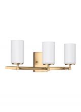  4424603-848 - Alturas contemporary 3-light indoor dimmable bath vanity wall sconce in satin brass gold finish with