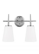  4440402EN3-05 - Driscoll contemporary 2-light LED indoor dimmable bath vanity wall sconce in chrome silver finish wi