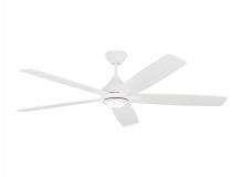  5LWDSM60RZWD - Lowden 60" Dimmable Indoor/Outdoor Integrated LED White Ceiling Fan with Light Kit