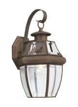 8067-71 - Lancaster traditional 1-light outdoor exterior large wall lantern sconce in antique bronze finish wi