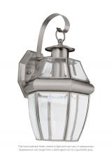  8067-965 - Lancaster traditional 1-light outdoor exterior large wall lantern sconce in antique brushed nickel s