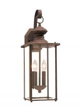 8468-71 - Jamestowne transitional 2-light outdoor exterior wall lantern in antique bronze finish with clear be