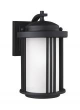  8547901DEN3-12 - Crowell contemporary 1-light LED outdoor exterior small wall lantern sconce in black finish with sat