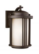  8547901DEN3-71 - Crowell contemporary 1-light LED outdoor exterior small wall lantern sconce in antique bronze finish