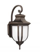  8636301-71 - Childress traditional 1-light outdoor exterior medium wall lantern sconce in antique bronze finish w