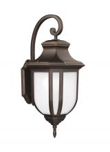  8636301EN3-71 - Childress traditional 1-light LED outdoor exterior medium wall lantern sconce in antique bronze fini