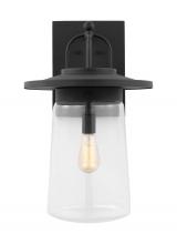  8808901EN7-12 - Tybee casual 1-light LED outdoor exterior extra large wall lantern sconce in black finish with clear