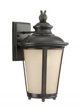  88241-780 - Cape May traditional 1-light outdoor exterior medium wall lantern sconce in burled iron grey finish