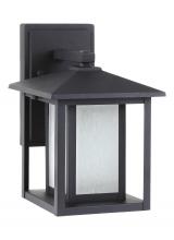  8902997S-12 - Hunnington contemporary 1-light outdoor exterior small led outdoor wall lantern in black finish with