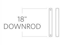  DR18DWZ - 18" Downrod in Dark Weathered Zinc