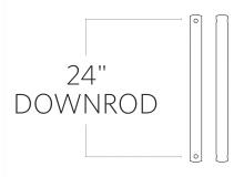  DR24DWZ - 24" Downrod in Dark Weathered Zinc