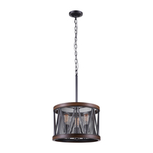  9954P16-3-101 - Parsh 3 Light Drum Shade Chandelier With Pewter Finish