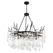  1094P43-12-101 - Anita 12 Light Chandelier With Black Finish