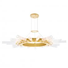  1121P38-21-602 - Collar 21 Light Chandelier With Satin Gold Finish
