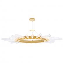  1121P48-28-602 - Collar 28 Light Chandelier With Satin Gold Finish